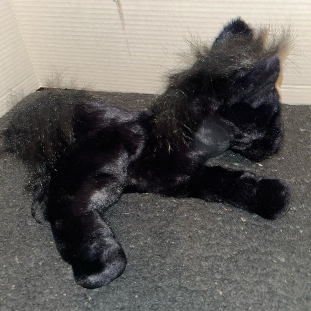 A & A Flopsie Raven the Black Horse With White Star Beanbag Plush(310-365)